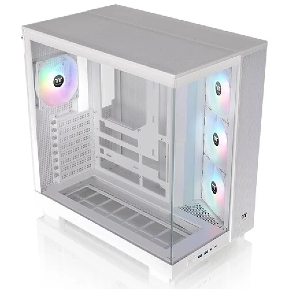 Компьютерный корпус, Thermaltake, View 380 XL TG ARGB Snow, CA-11E-00M6WN-00, ATX / m-ATX / m-ITX, 1*3.5"/2*2.5", Высота кулера до 160 мм, Длина VGA до 415 мм, 471 x 288 x 469 мм, Без Б/П, Белый