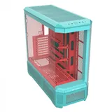 Компьютерный корпус, Thermaltake, View 600 TG Mint Strawberry, CA-11H-00FLWN-00, E-ATX / ATX, 3*3.5"/3*2.5", Высота кулера до 175 мм, Длина VGA до 480 мм, 560 249 584 мм, Без Б/П, Голубой