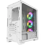 Корпус Wintek Andromeda D531-W TG, Mid Tower, Micro ATX, White, 1x2.5"/2x3.5", 3xUSB , Mic+Audio,RGB