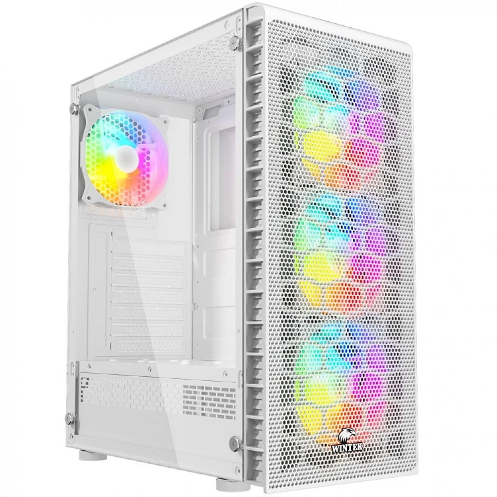 Корпус Wintek Energy JX188-11-M-W TG, Mid Tower, ATX, White, 2x3.5"/2x2.5" HDD, 2xUSB, 1xUSB3.0