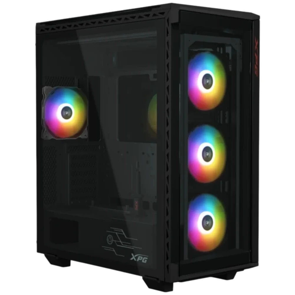 Корпус MidiTower XPG BATTLECRUISER II black (ATX, без БП, ARGB, 2xUSB3.2 Type-A + USB3.2 Type-C) (BATTLECRUISERIIST-BKCWW)