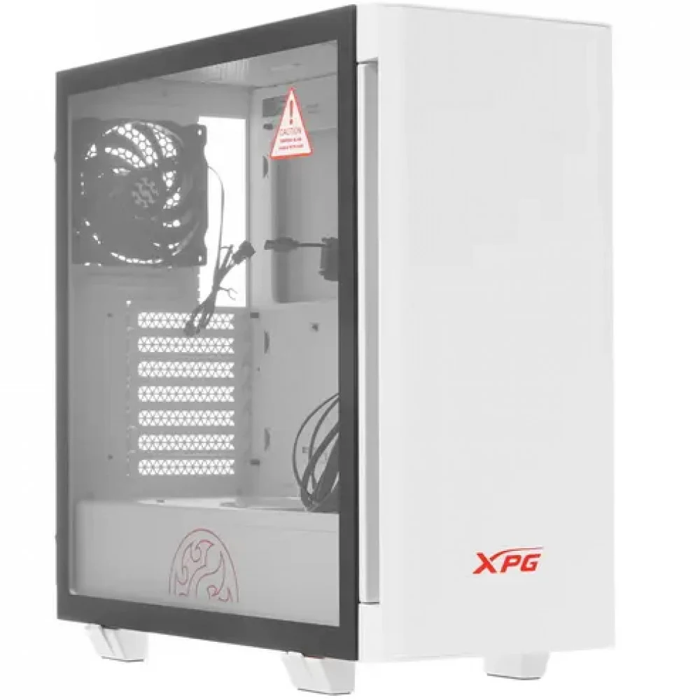 Компьютерный корпус, XPG, Invader White, INVADER-WHCWW, Mid Tower, ATX/ m-ATX/ Mini-ITX, USB 3.0*2/ HD-Audio+Mic, Кулер 2*12см, Высота процессорного кулера до 170мм, Длина VGA до 430мм, Количество в