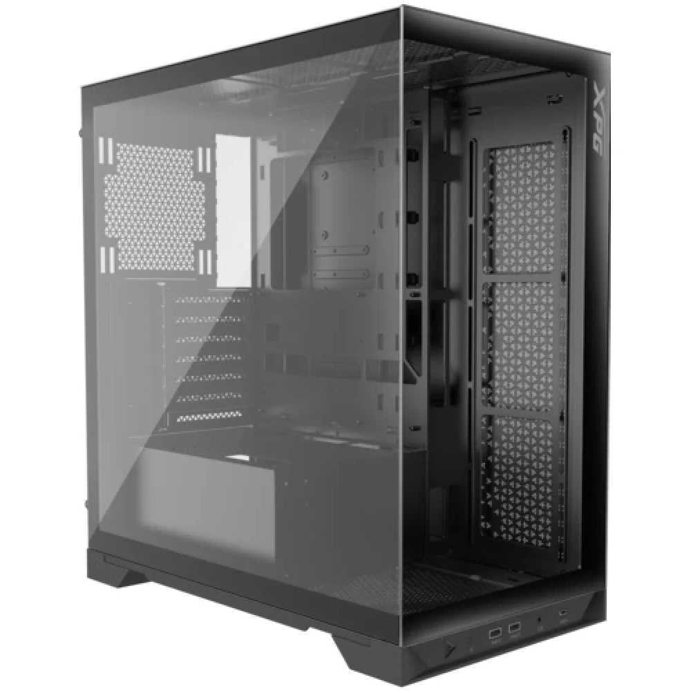Корпус XPG INVADER X BLACK (INVADERXMT-BKCWW) Mid-Tower Gaming ATX PC Case with Panoramic View, Tempered Glass Panels, and RGB Lighting Black