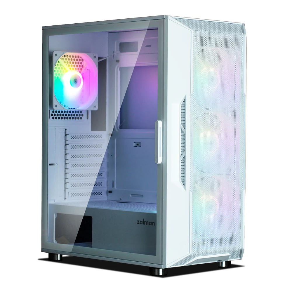 Компьютерный корпус, Zalman, i3 NEO ARGB White, Mid- Tower, ATX/m-ATX /Mini-ITX, USB2.0*1/ USB3.0*2, Audio/Mic, Кулер 4*12см ARGB LED, Высота процессорного куллера до 160 мм, Длина VGA до 355 мм, Ко