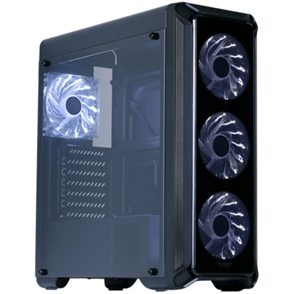 Компьютерный корпус, Zalman, I3 Edge, Mid- Tower, ATX / mATX / Mini-ITX, USB 3.0*1 / 2.0*2, HD-Audio/Mic, Кулер 4*12см Белый LED, Высота процессорного куллера до 156 мм, Длина VGA до 360 мм, Количес
