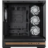 корпус ZALMAN P40 NAMU, ATX, BLACK, WINDOW, WOODEN ELEMENTS, 2xCombo(2.5” or 3.5”), 1xUSB TYPE-C, 2xUSB3.0, SIDE 3x120mm ARGB, REAR 1x120mm ARGB