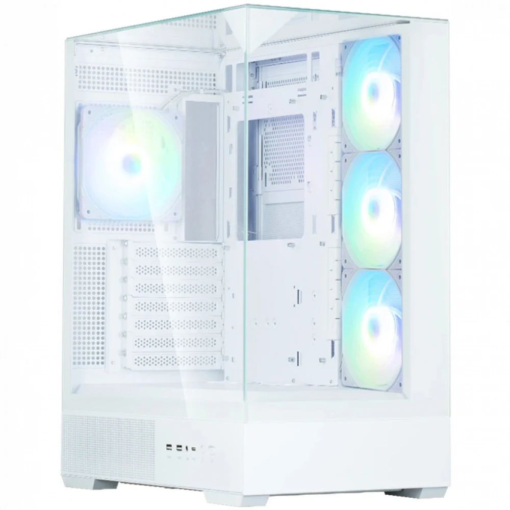 Компьютерный корпус, Zalman, P40 Prism Plus White, P40 Prism Plus White, ATX, 3*3.5"/2*2.5", Высота кулера до 165 мм, Длина VGA до 420 мм, 452х235х495 мм, Без Б/П, Белый