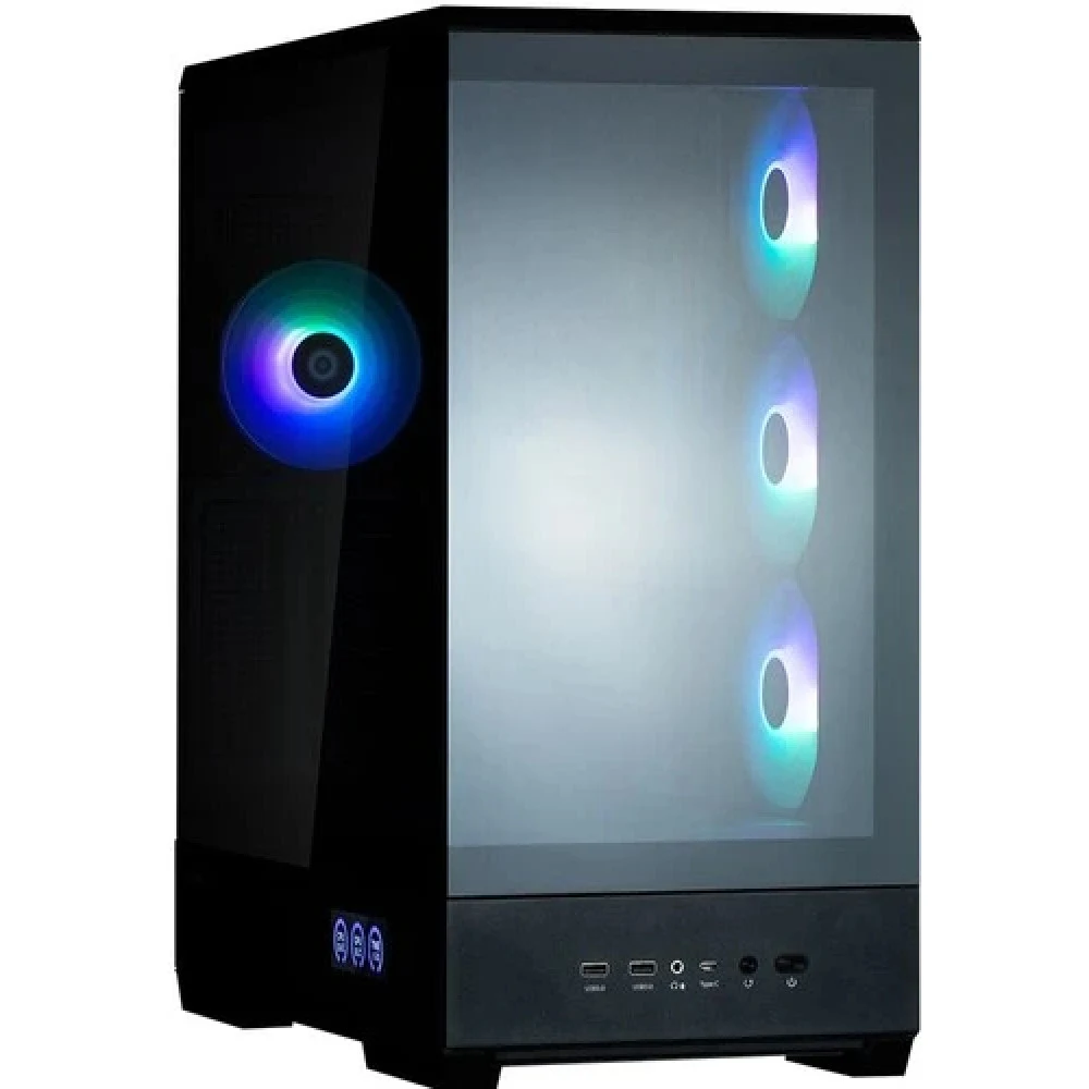 Корпус MidiTower Zalman P50 DS black (ATX, WINDOW, 2x3.5", 3x2.5", 1xUSB TYPE-C, 2xUSB3.0, SIDE 3x120mm ARGB, REAR 1x120mm ARGB) (Zalman P50 DS black)