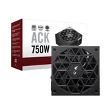 Блок питания, 1STPLAYER, ACK Standard 750W, HA-750W-BA2-BK, 750W, ATX, Standard (80+), 20+4 pin, 4+4pin, 2*Sata, 2*Molex, 1*PCI-E 6+2 pin, 1*PCI-E 12+4 pin, Вентилятор 14см 145х150х86мм, Черный