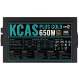 Блок питания, Aerocool, KCAS PLUS GOLD 650W RGB, 650W, ATX, Gold, APFC, 20+4pin, 2*4+4pin, 6*Sata, 3*Molex, 2*PCI-E 6+2pin, Вентилятор 12 см, Кабель питания, Чёрный
