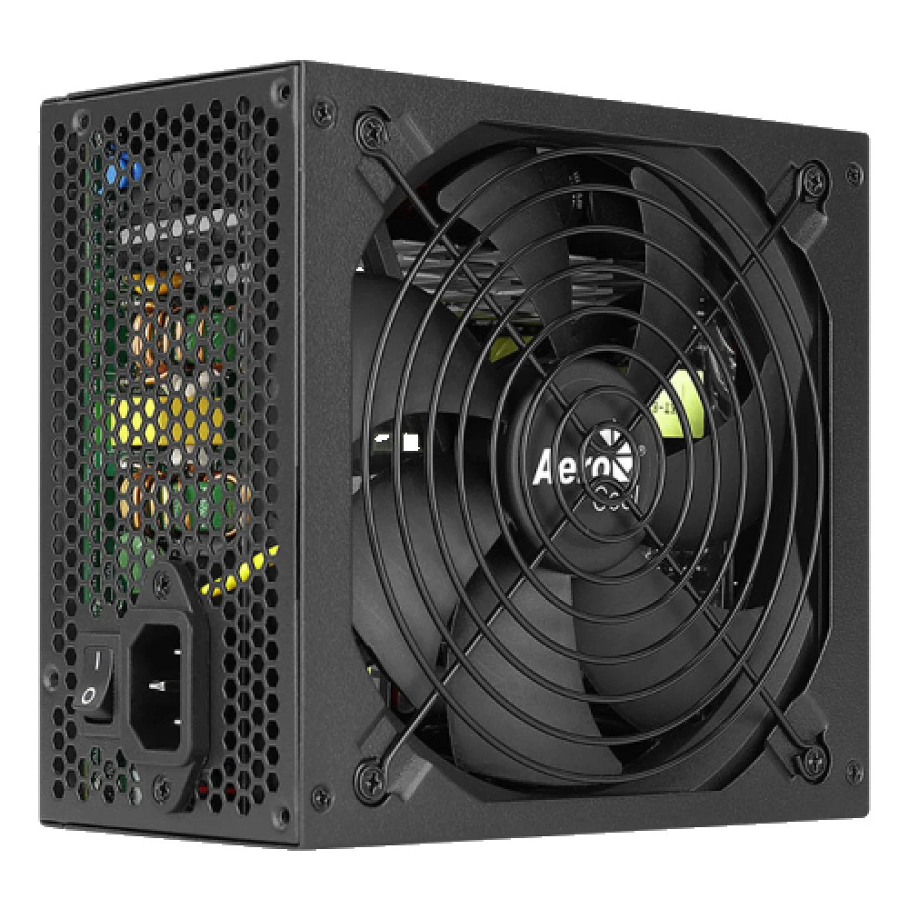 Блок питания, Aerocool, KCAS PLUS 1000GM, 1000W, ATX, Gold, APFC, 20+4 pin, 8pin, 4+4pin, 10*Sata, 6*Molex, 6*PCI-E 6+2 pin, Модульный, Вентилятор 14см, Кабель питания, Чёрный