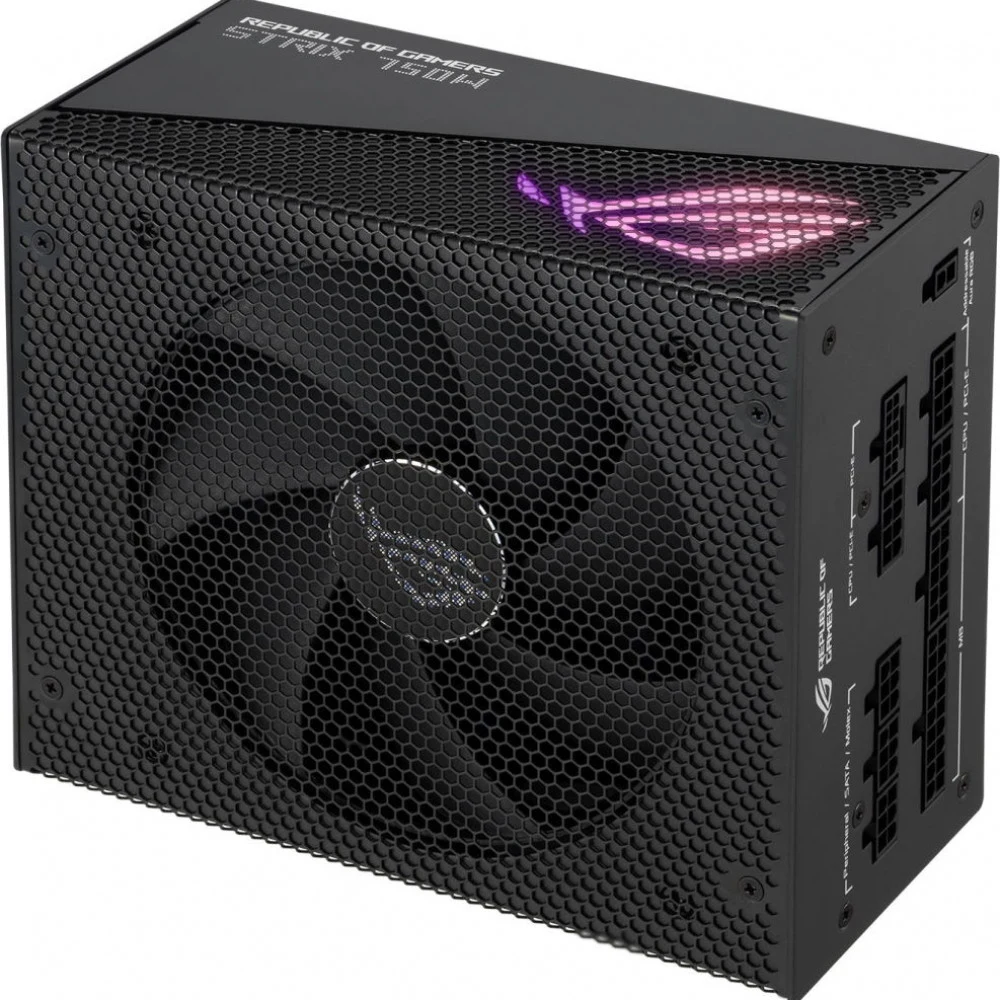 Блок питания ASUS ROG Strix 750W Gold Aura Edition(Fully Modular Power Supply, 80+ Gold Certified, ATX 3.0, Cybenetics Lambda A++ Certification, PCIe Gen 5.0 Ready, Axial-tech Fan, Aura Sync
