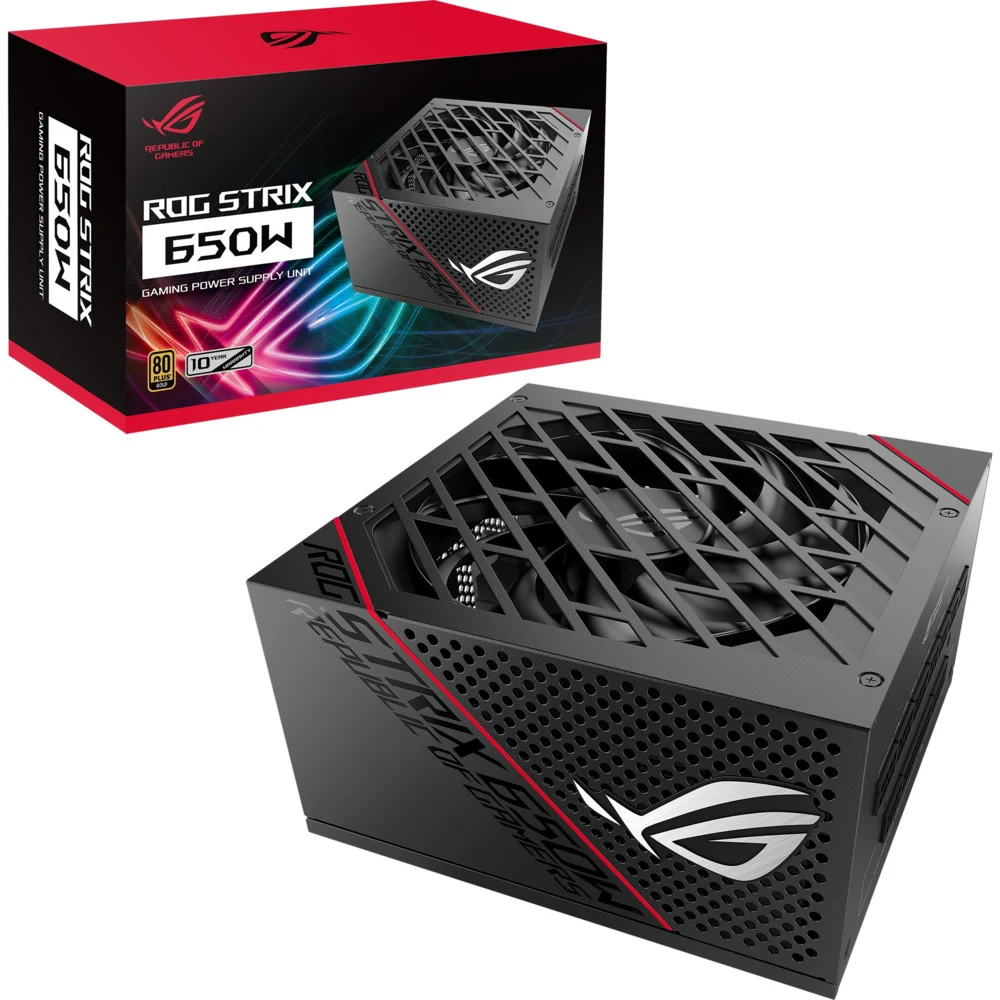 Блок питания ПК 650W Asus ROG Strix ROG-STRIX-650G Gold 650W, ATX12V/13.5cm/EU/80+Gold, Full modular