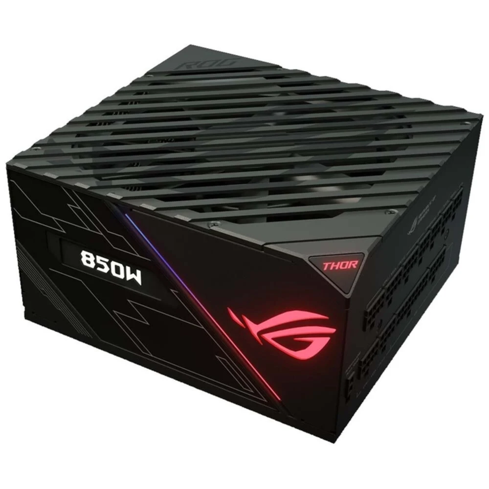 Блок питания ASUS 850W ROG-THOR-850P 80Plus Platinum. Диапазон тока 100-240V Выходное напряжение постоянного тока: + 3,3 В + 5 В + 12 В -12 В + 5 В Максимальная загрузка: 20А 20А 71А 0,3А 3А. (RTSS0