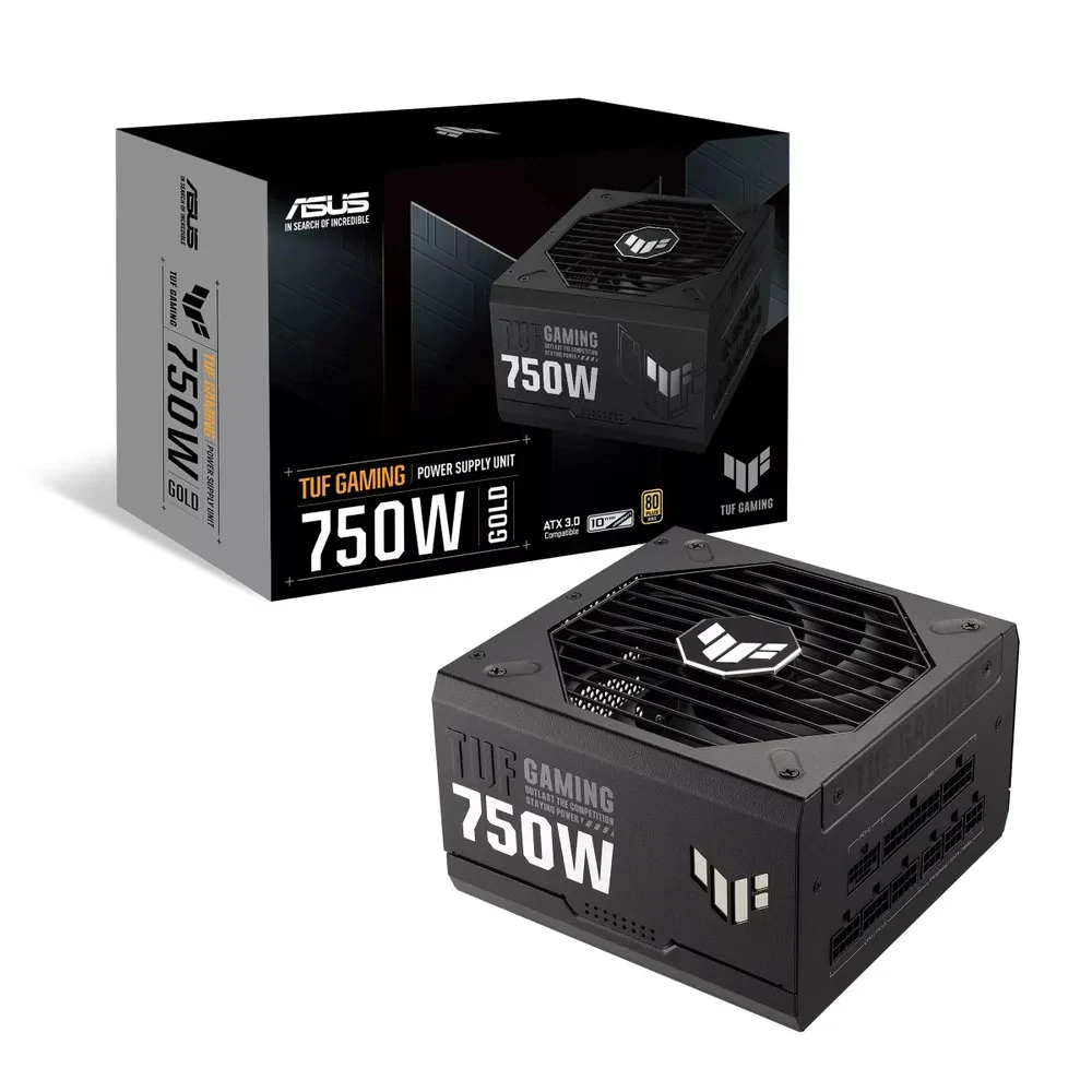 Блок питания ASUS 750W, TUF Gaming 750W Gold, Full Modular, 80+ GOLD, КПД 92%, TUF-GAMING-750G