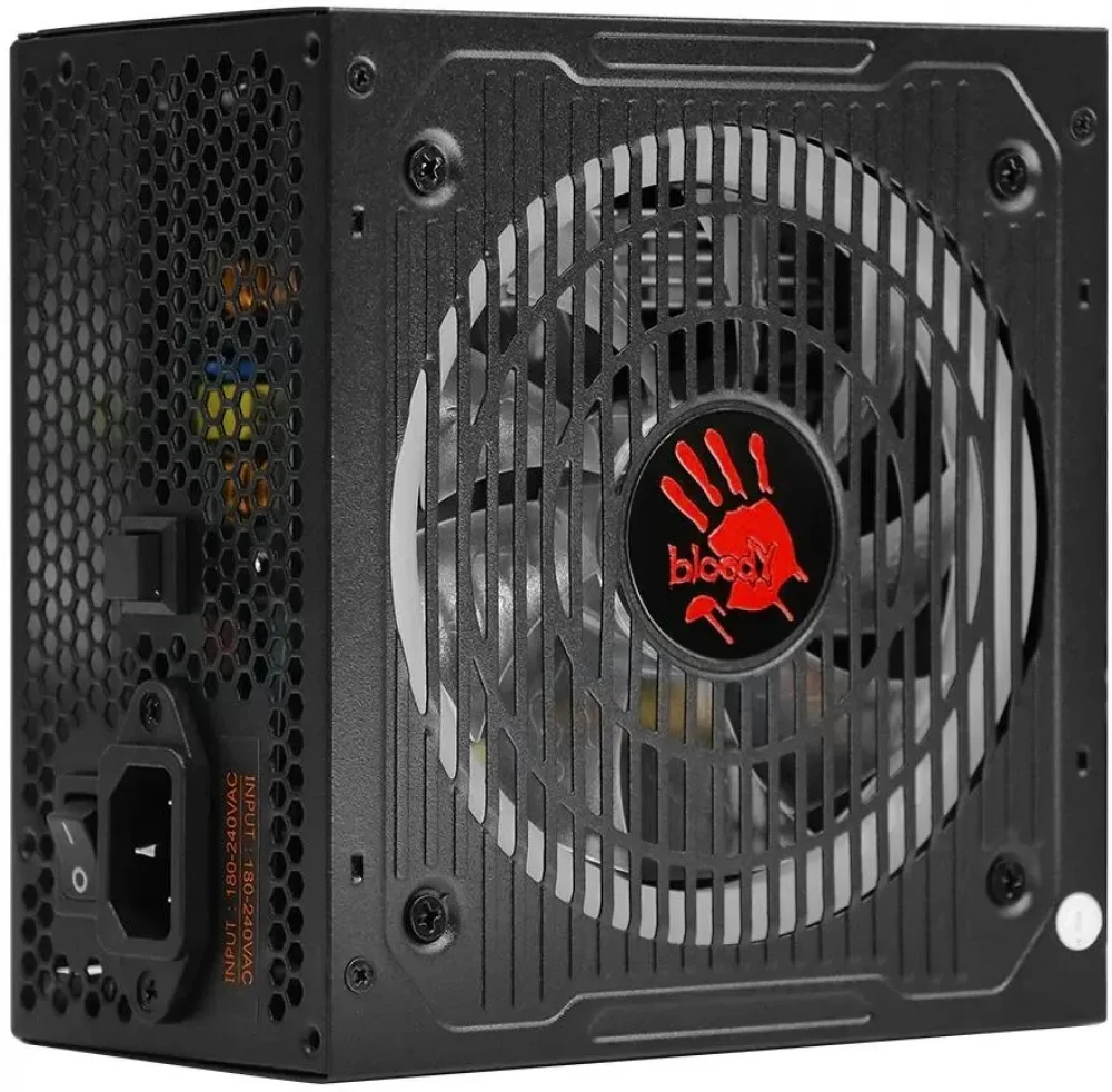 Блок питания Bloody ATX 750W BD-PS750G 80+ gold (20+4pin) APFC 120mm fan color LED 6xSATA Cab Manag RTL [BD-PS750G-MR]