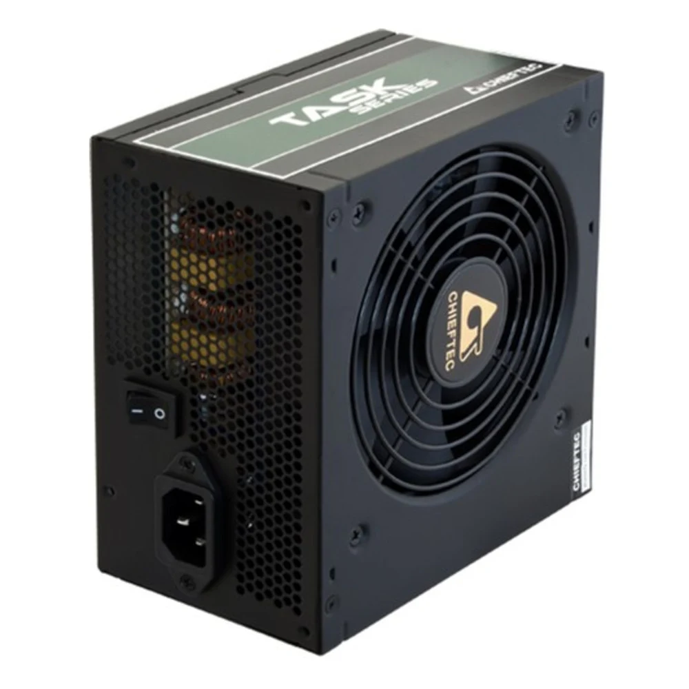Блок питания, Chieftec, Task TPS-500S, 500W, ATX, APFC, Bronze, non-Modular, 20+4pin, 4+4pin, 5*Sata, 3*Molex, PCI-E 6+2-pin, Вентилятор 12см, Черный