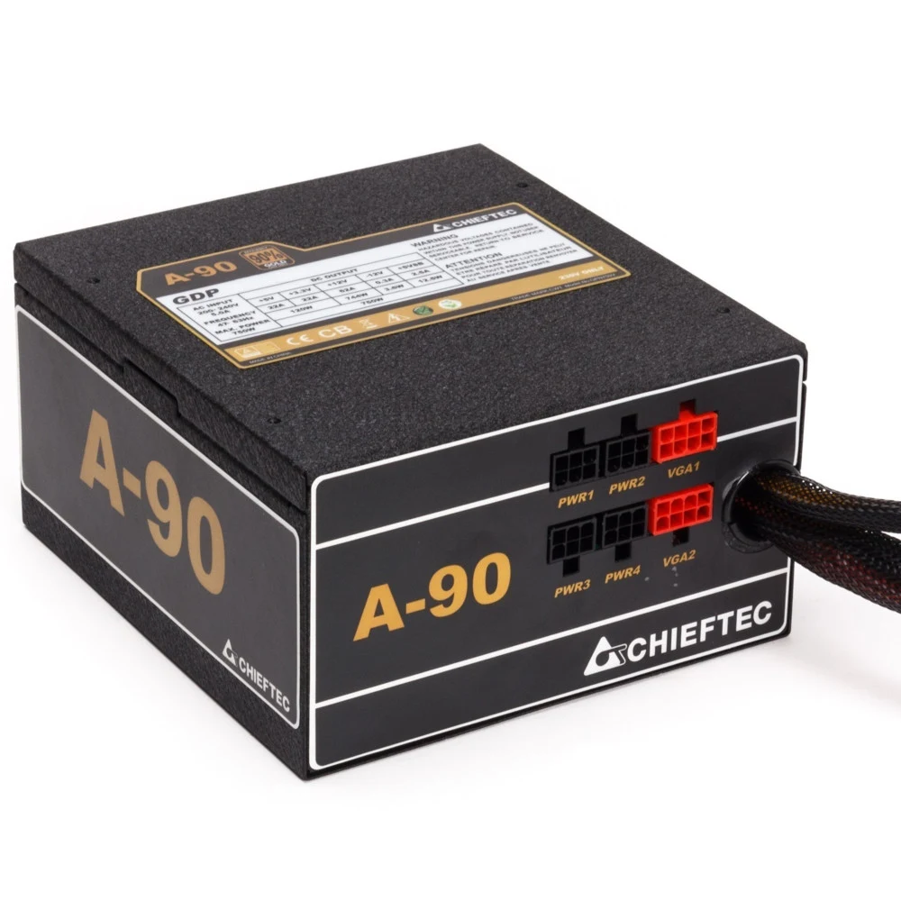 блок питания Chieftec PSU GDP-550C 550W A-90 ATX2.3/EPS12V 230V CabMan RT 90%+ 14cm Fan Active PFC Fix:20+4, 8(4+4)p Mod:2x8(6+2)PCI-E,2x(SATAx3),3xMolex+Flop