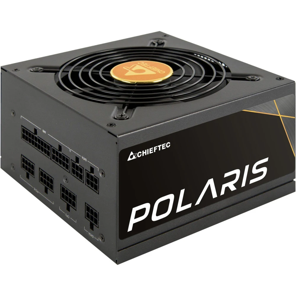 Блок питания, Chieftec, Polaris PPS-550FC, 550W, ATX, APFC, Gold, Modular, 20+4pin, 2*4+4pin, 6*Sata, 3*Molex, 2*PCIe 6+2-pin, Вентилятор 12см, Черный