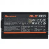 Блок питания, Cougar, GLE 1200, 1200W, ATX 3.1, APFC, GOLD, 20+4 pin, 2*4+4pin, 12*Sata, 4*Molex, 6*PCI-E 6+2 pin, 12V-2X6, Вентилятор 13,5 см, Модульный, Кабель питания, Чёрный