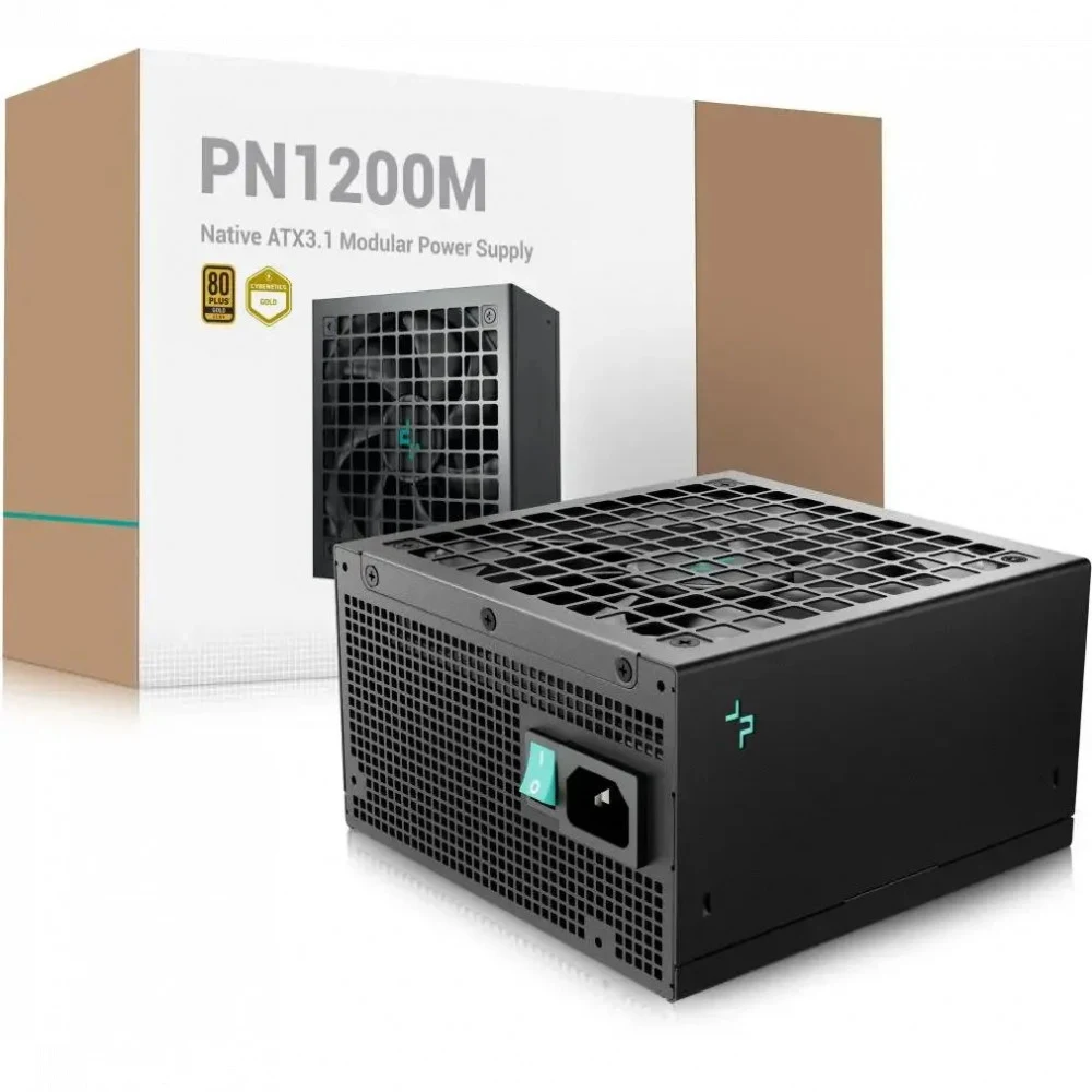 Блок питания Deepcool GAMERSTORM PN1200M (ATX 3.1, 1200W, Full Cable Management, PWM 135mm fan, Active PFC, 80+ GOLD, Active PFC + Full Bridge SRC LLC + DC/DC, Gen5 PCIe) RET (R-PNC00M-FC0B-WGEU)