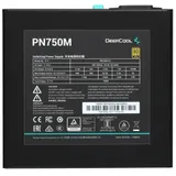 Блок питания, Deepcool, PN750М R-PN750M-FC0B-EU, 750W, ATX 3.0, Gold, APFC, 20+4 pin, 2*4+4pin, 8*Sata, 2*Molex, 3*PCI-E 6+2 pin, 1*(16Pin)12VHPWR, Модульный, Вентилятор 12см, Кабель питания, Чёрный