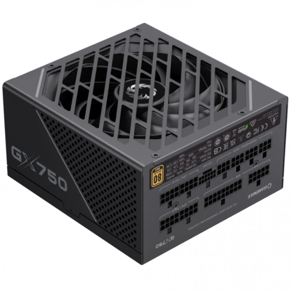 БП ATX 750W GameMax GX-750 PRO BK, Gold, 20+4/20+4+8/24+4/24+4+8/24+8+8, 13.5cm, 4x6+2p PCI-E