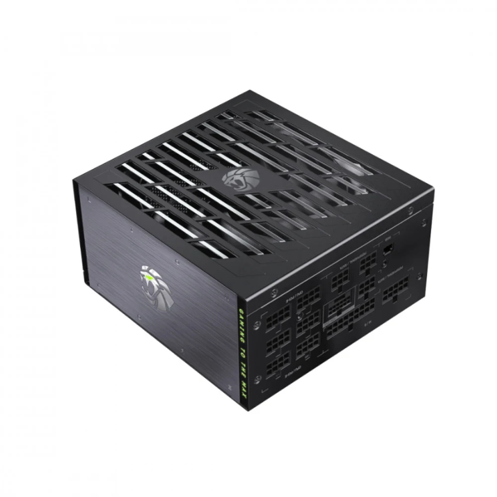 Блок питания, Gamemax, LION CORE 1200P, 2155-1200R0002, 1200W, Platinum, ATX3.1, APFC, 20+4 pin, 2*4+4pin, 8*Sata, 3*Molex, 4*PCI-E 6+2 pin, 1*PCI-E 12+4pin, Modular, Вентилятор 13,5см, 160*150*85 с