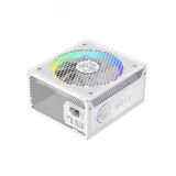 Блок питания, Gamemax, RGB 850G WH, 2141-0850B0021, 850W, Gold, APFC, 20+4 pin, 2*4+4pin, 8*Sata, 3*Molex, 3*PCI-E 6+2 pin, Modular, Вентилятор 14см, 165*150*86 см, Белый