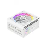 Блок питания, Gamemax, RGB 850G WH, 2141-0850B0021, 850W, Gold, APFC, 20+4 pin, 2*4+4pin, 8*Sata, 3*Molex, 3*PCI-E 6+2 pin, Modular, Вентилятор 14см, 165*150*86 см, Белый