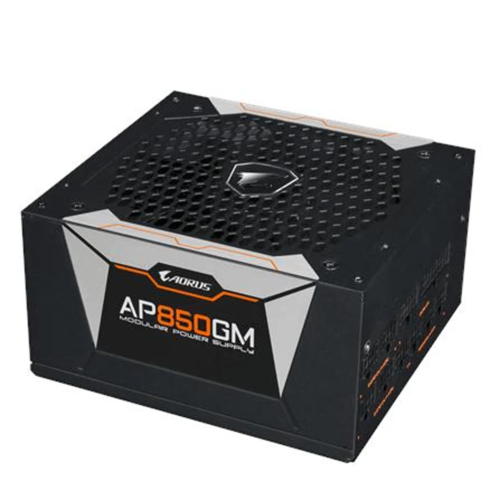 Блоки питания/ Power Supply Gigabyte GP-P850GM, 850W 80+ Gold (ATX, 2.31, Full modular, 1x24(20+4)pin, 2x4+4-pin CPU, 3xMolex, 4x6+2-pin PCIe, 8xSATA3, Active, 120x120mm, 150x140x86mm, APFC, black)