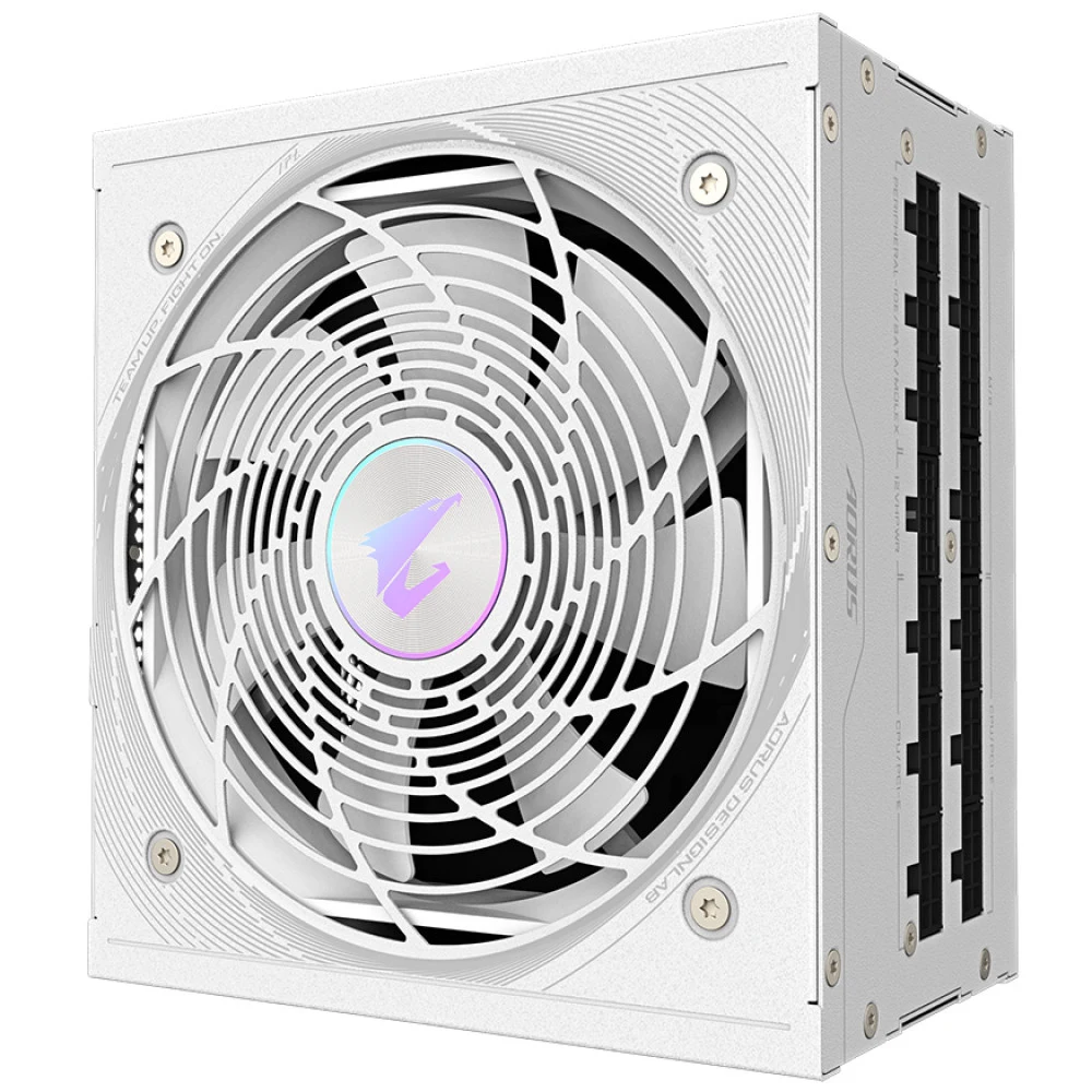 Блок питания, Gigabyte, AORUS ELITE P1000W 80+ Platinum Modular PCIe 5.0 GP-AE1000PM PG5 ICE (GP-AE1000PM PG5 ICE), 1000W, 80 PLUS Platinum, ATX, APFC, 20+4 pin, 2*4+4pin, 8*Sata, 4*Molex, 6*PCI-E 6