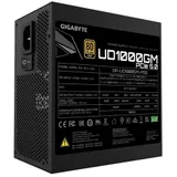Блок питания, Gigabyte, GP-UD1000GM PG5, 1000W, ATX, 80 PLUS Gold, 20+4 pin, 2*4+4pin, 8*Sata, 3*Molex, FDD, 4*PCI-E 6+2 pin, 1*PCI-E 12+4 pin, Вентилятор 12 см, Чёрный