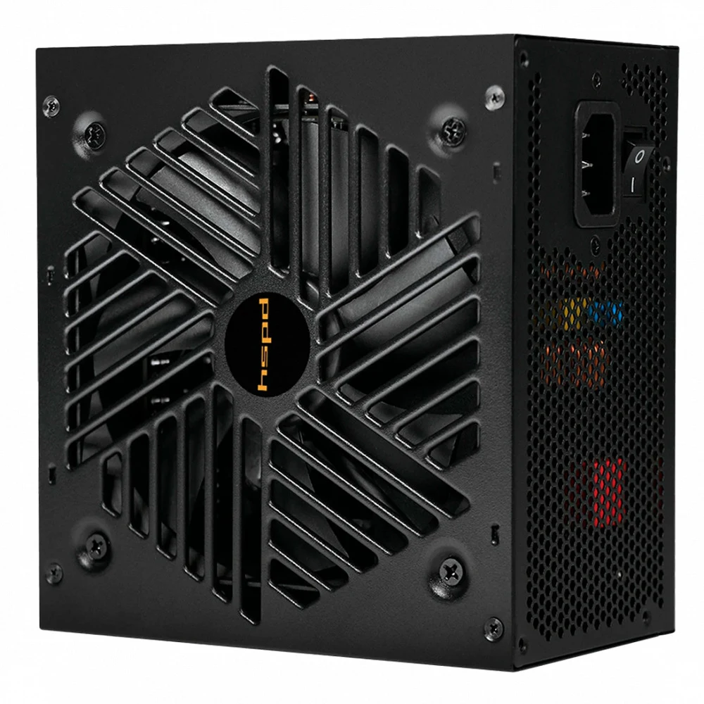 Блок питания/ Power Supply HSPD, 1000W 80+ Gold (ATX, 3.1, PCIe 5.1, Full modular, 1x24(20+4)pin 600mm, 2xCPU 8(4+4)pin 700mm, 2xPCIe*2 8(6+2)pin 550+150mm, 1x12V(2x6) 12+4pin 600W 550mm 2xSATA*3 50