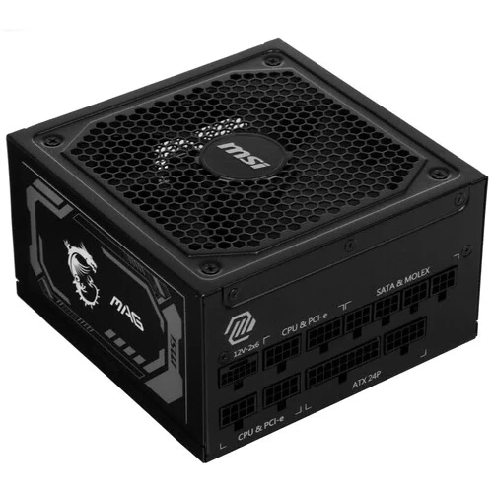 Блок питания MSI MAG A1250GL PCIE5, 1250W, Active PFC, 80+ GOLD, Full Modular, Поддержка видеокарт Nvidia® GeForce RTXTM серии 40, MAG A1250GL PCIE5