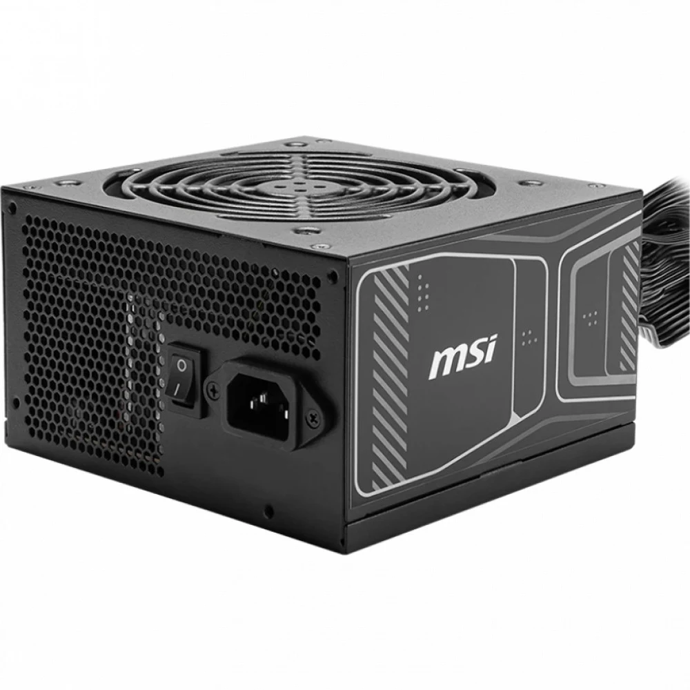 Блок питания ПК/ Power Supply MSI MAG A750GN PCIE5, 750W 80+ Gold (ATX, 3.1, PCIe 5.1, Non-modular, 1x24(20+4)pin, 2xCPU 8(4+4)pin, 2xPCIe*2 8(6+2)pin, 1x12VHPWR (450W), 4xSATA3, 2xMOLEX4pin, Active