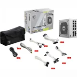 Блок питания MSI MAG A850GL PCIE5 WHITE , 850W, 80+ Gold, полностью модульный, ATX 3.0, PCIE5, RTL