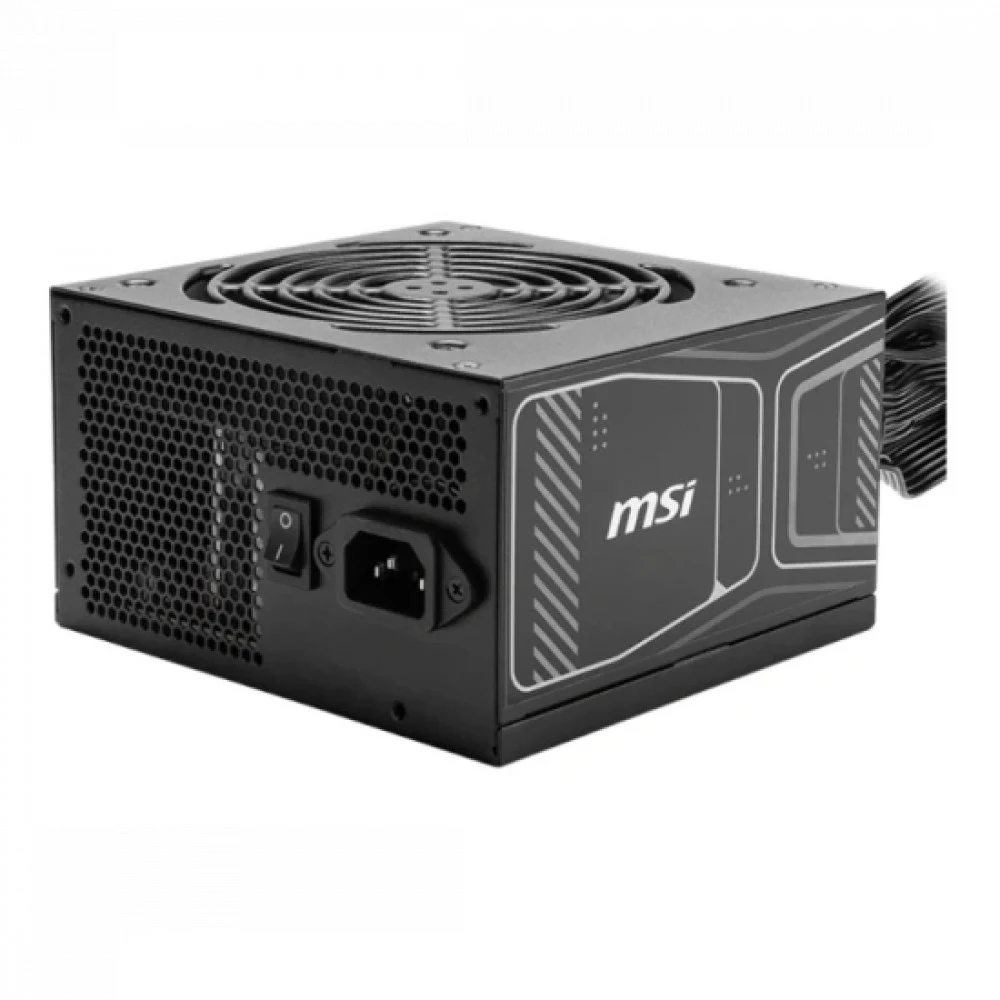 Блок питания ПК/ Power Supply MSI MAG A850GN PCIE5, 850W 80+ Gold (ATX, 3.1, PCIe 5.1, Non-modular, 1x24(20+4)pin, 2xCPU 8(4+4)pin, 2xPCIe*2 8(6+2)pin, 1x12VHPWR (450W), 4xSATA3, 4xMOLEX4pin, Active