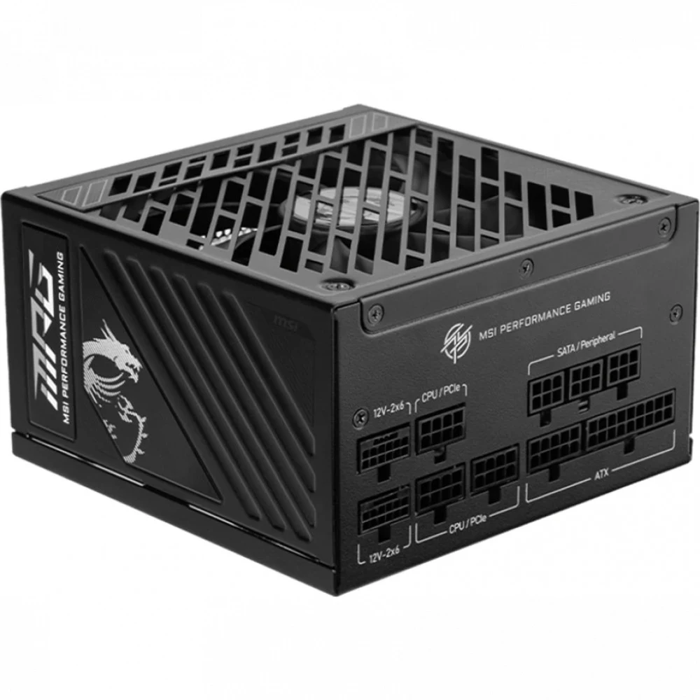 БП ATX 850W MSI MPG A850GS PCIE5, Gold, 13.5sm f, 20+4/24+8+8, 8SATA, 4molex, 6x6+2p+16p PCI-E