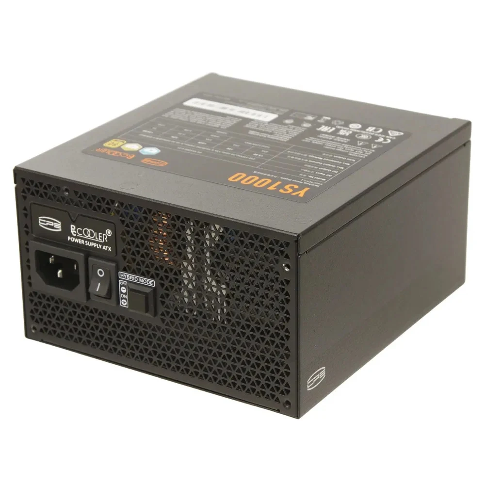 Блок питания PcCooler ATX 1000W P5-YS1000 -G1F Gen.5 80+ gold (20+4pin) APFC 120mm fan 12xSATA Cab Manag RTL [P5-YS1000-G1FFBK1-EU]