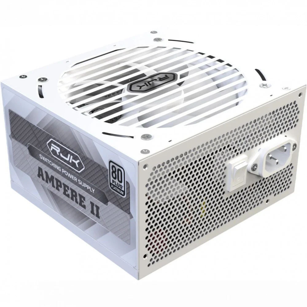 Блоки питания/ Power Supply Raijintek AMPERE II 1000, 1000W 80+ Platinum (ATX, 3.1, PCIe 5.1, Full-modular, 1x24(20+4)pin, 2x4+4-pin CPU, 3x6+2-pin PCIe, 1x12V(2x6), 10xSATA3, 5xMolex, Active, 120x1