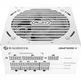 Блоки питания/ Power Supply Raijintek AMPERE II 1000, 1000W 80+ Platinum (ATX, 3.1, PCIe 5.1, Full-modular, 1x24(20+4)pin, 2x4+4-pin CPU, 3x6+2-pin PCIe, 1x12V(2x6), 10xSATA3, 5xMolex, Active, 120x1