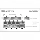 Блоки питания/ Power Supply Raijintek AMPERE II 1000, 1000W 80+ Platinum (ATX, 3.1, PCIe 5.1, Full-modular, 1x24(20+4)pin, 2x4+4-pin CPU, 3x6+2-pin PCIe, 1x12V(2x6), 10xSATA3, 5xMolex, Active, 120x1