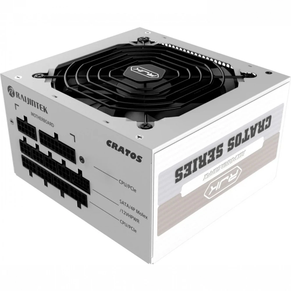 Блоки питания/ Power Supply Raijintek CRATOS 850, 850W 80+ Gold (ATX, 3.1, PCIe 5.1, Full-modular, 1x24(20+4)pin, 2x4+4-pin CPU, 3x6+2-pin PCIe, 1x12V(2x6), 8xSATA3, 4xMolex, Active, 120x120mm, 150x