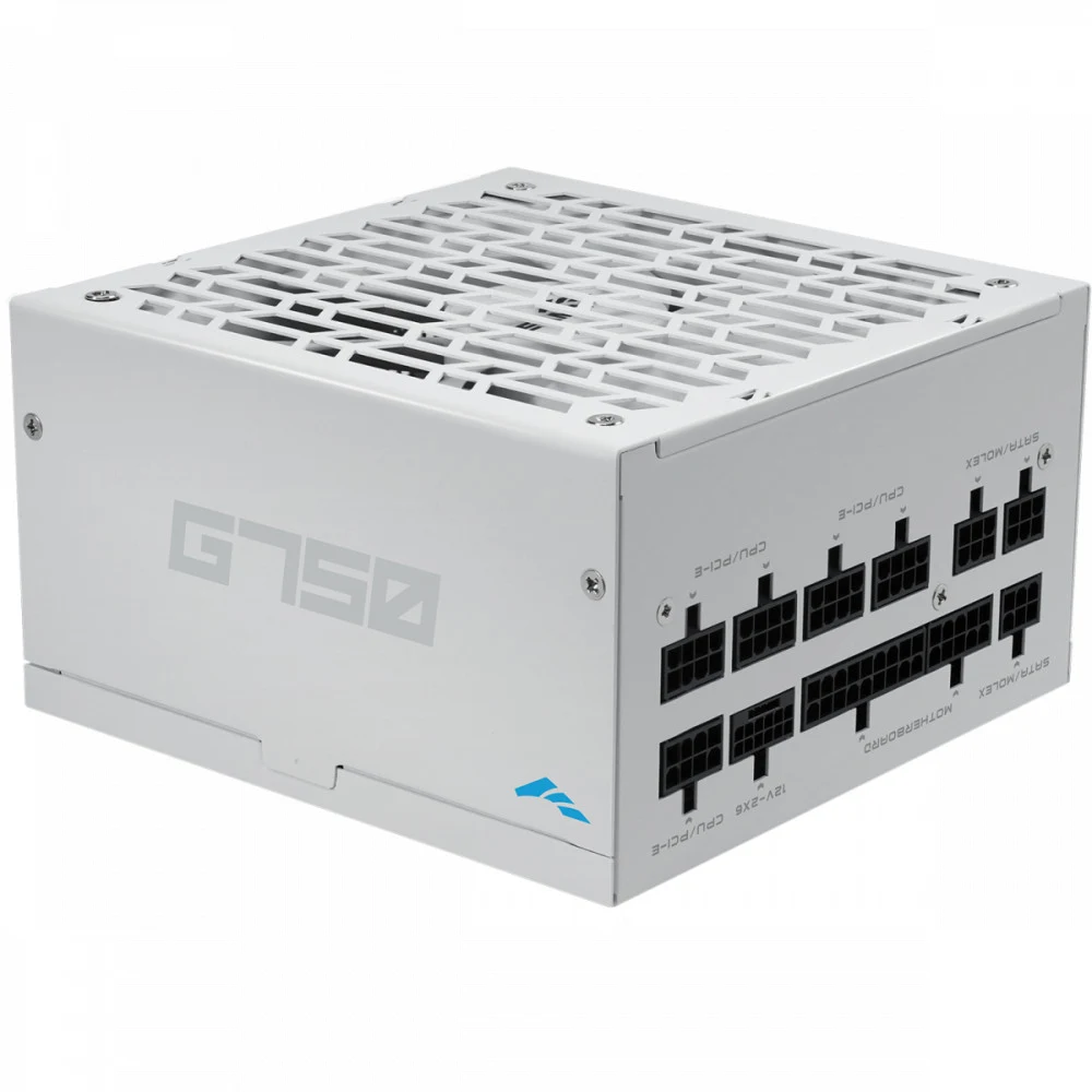 Блоки питания/ Power Supply SAMA G750 White (HAT-750yzB1G), 750W 80+ Gold (ATX, 3.1, PCIe 5.0, Full modular, 1x24(20+4)pin mesh 550mm, 2xCPU 8(4+4)pin 600mm+150mm, 2xPCIe*2 8(6+2)pin 550+150mm, 1x12