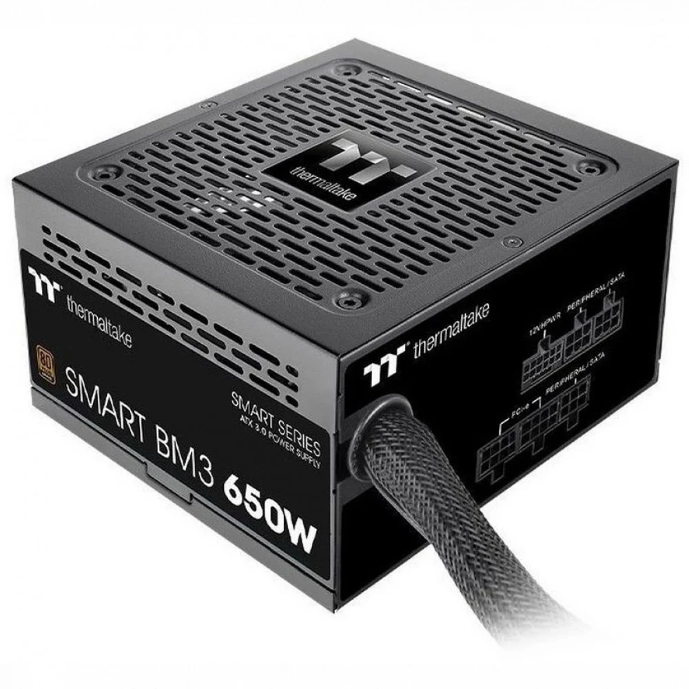 Блок питания Thermaltake Smart BM3 650 /Semi Modular/Non Light/Full Range/Analog/80 Plus Bronze/EU/JP Main CAP/All Flat Cables/Gen 5