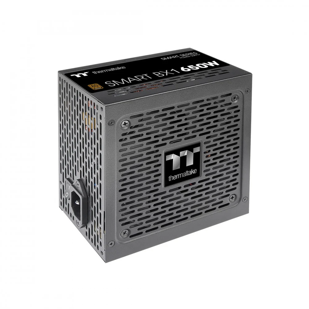 Блок питания, Thermaltake, Smart BX1 D2D 650W, PS-SPD-0650NNFABE-4, 650W, ATX, Bronze, APFC, 20+4 pin, 4+4pin, 6*Sata, 4*Molex, 2*PCI-E 6+2 pin, FDD, Non-modular, Вентилятор 12 см, 150*86*140мм, Чёр
