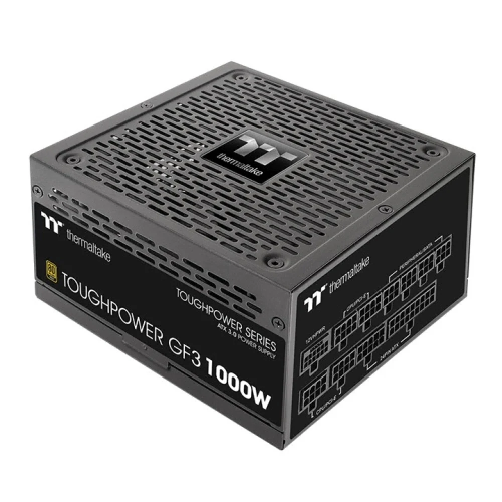 Блок питания, Thermaltake, Toughpower GF3 1000W, PS-TPD-1000FNFAGE-4, 1000W, ATX 3.0, Gold, APFC, 20+4pin, 4+4pin, 8pin, 12*Sata, 4*Molex, 4*PCI-E 6+2pin, PCI-E 12+4pin, FDD, Modular, Вентилятор 13.