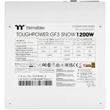 Блок питания, Thermaltake, Toughpower GF3 1200W White, PS-TPD-1200FNFAGE-N, 1200W, ATX 3.0, Gold, APFC, 20+4pin, 4+4pin, 8pin, 12*Sata, 4*Molex, 4*PCI-E 6+2pin, PCI-E 12+4pin, FDD, Modular, Вентилят