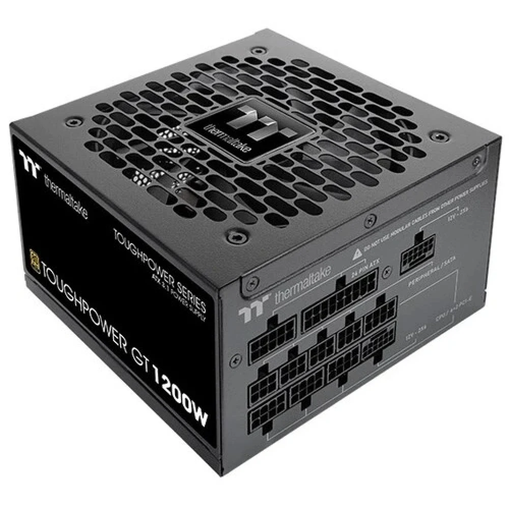 Блок питания, Thermaltake, TOUGHPOWER GT 1200W, PS-TPT-1200FNFAGE-3, 1200W, ATX, 80 PLUS Gold, 20+4 pin, 5*PCI-E 6+2 pin, 1*PCI-E 12+4 pin, 6*SATA, 2*4+4 pin, 150x86x140 мм, Черный